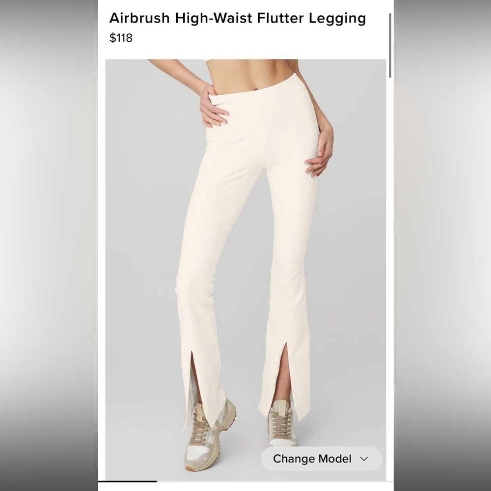 Alo Yoga Flutter Legging Ivory